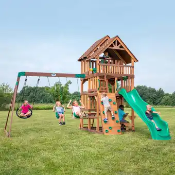 Walmart Backyard Discovery Highlander Swing Set offer