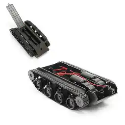 Walmart Smart Robot Tank Car Chassis Kit: Rubber Track Crawler For 130 Motor offer