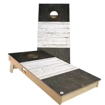 Walmart Skip's Garage France Flag Rustic Outdoor Cornhole Board Set Include Hole Lights All-Weather 2x4 offer