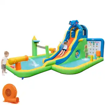 Walmart Infans Inflatable Water Slide Giant Water Park for Kids Backyard Fun with 750W Blower offer