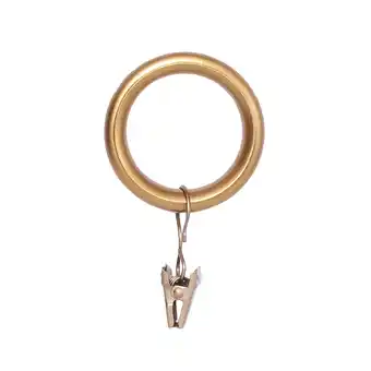 Walmart Better Homes & Gardens Modern Metal Curtain Clip Rings in Gold, 1 in. (2.54 cm) Diameter, 7-Pack offer