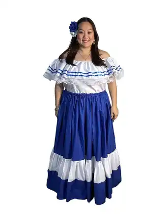 Walmart El Salvador Traditional Dress - Wide (Blue, XS) offer