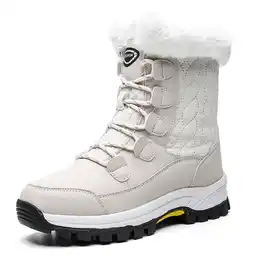 Walmart Snow Boots For Women Winter Waterproof Shoes Thickened Faux Fur Lined Frosty Warm Outdoor Boots offer