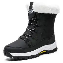 Walmart Snow Boots For Women Winter Waterproof Shoes Thickened Faux Fur Lined Frosty Warm Outdoor Boots offer