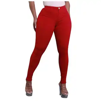 Walmart Jeans for Women Fashion High Waisted Petite Plus Size Stretch Colored Red Pants Sizes XXL offer