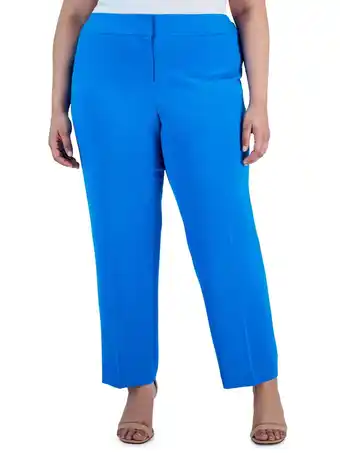 Walmart Kasper Womens Plus HighRise Stretch Ankle Pants offer