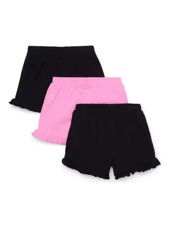 Walmart Garanimals Toddler Girls Ribbed Ruffle Shorts, 3-Pack, Sizes 18M-5T offer