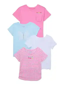 Walmart Garanimals Toddler Girl Fashion Tops, 4-Pack, Sizes 18M-5T offer