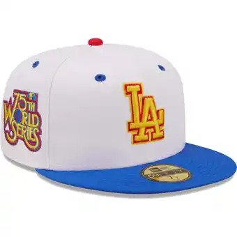 Walmart Men's New Era White/Royal Los Angeles Dodgers 75th World Series Cherry Lolli 59FIFTY Fitted Hat offer