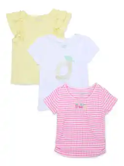 Walmart Garanimals Toddler Girl Fashion Tops, 3-Pack, Sizes 18M-5T offer