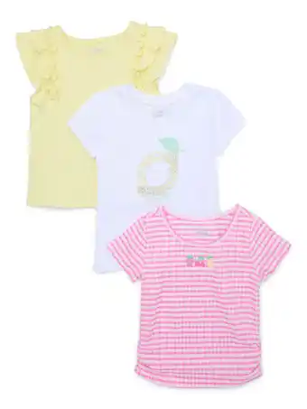 Walmart Garanimals Toddler Girl Fashion Tops, 3-Pack, Sizes 18M-5T offer