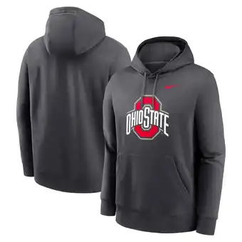 Walmart Men's Nike Anthracite Ohio State Buckeyes Primetime Club Fleece Pullover Hoodie offer