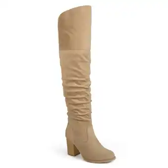 Walmart Journee Womens Kaison Stacked Heel Over The Knee Boots offer