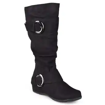 Walmart Journee Womens Jester-01 Extra Wide Calf Hidden Wedge Riding Boots offer