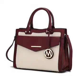 Walmart MKF Collection by Mia K. Alyssa Satchel Bag - Natural & Wine offer