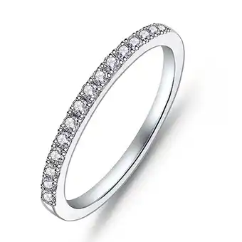 Walmart Eternity Bands Moissanite Promise Wedding Rings for Women D Color VVSI offer