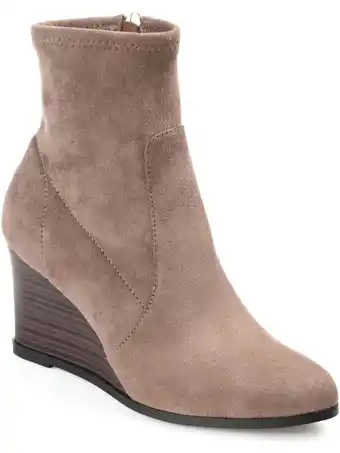 Walmart Journee Collection Womens Hepburn Faux Suede Ankle Booties offer