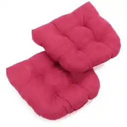 Walmart Blazing Needles 19-inch U-Shaped Microsuede Tufted Dining Chair Cushions (Set of 2) 93184-2CH-MS-BB offer