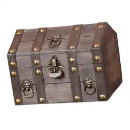 Walmart jicheng Pirate Treasure en with Lock Unique Creative with Hinged Lid Chest Gray offer