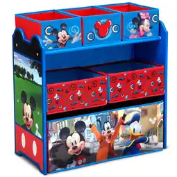 Walmart Disney Mickey Mouse 6 Bin Design and Store Toy Organizer by Delta Children offer