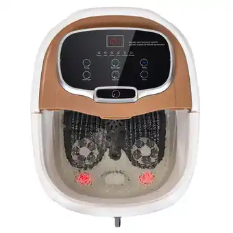 Walmart Spaco Portable All-In-One Heated Foot Bubble Spa Bath Motorized Massager-Coffee, Foot Massager offer