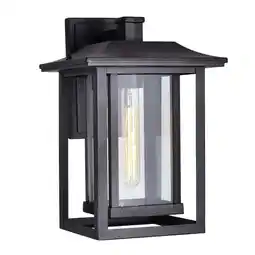 Walmart CWI Lighting Winfield 1 Light Farmhouse Metal Outdoor Wall Light in Black offer