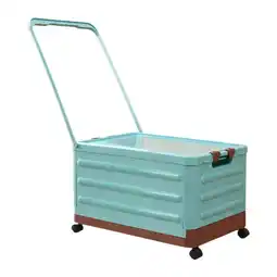 Walmart DOMELAY Storage Bin with Wheels and Handle Foldable Lidded Lightweight Rolling Crate Clear offer