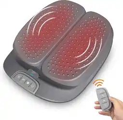 Walmart Snailax Foot Massager Machine with Heat, Foot Massager with Remote Control & Adjustable Speed, Grey offer