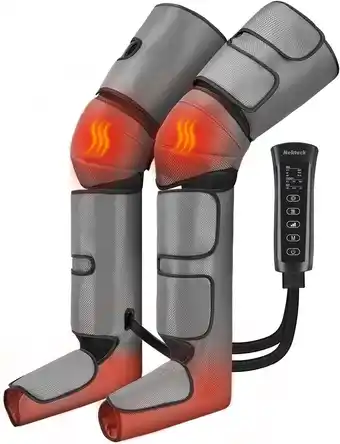 Walmart Nekteck Leg Massager for Circulation & Pain Relief,Heat & Vibration Functions - Gray offer