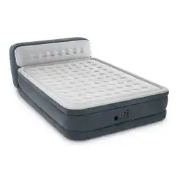 Walmart Intex Dura-Beam Deluxe Queen Air Mattress with Built-In Pump and Headboard offer