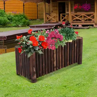 Walmart Outsunny Garden Flower Bed Wooden Patio Elevated Vegetable Planting Gardening offer