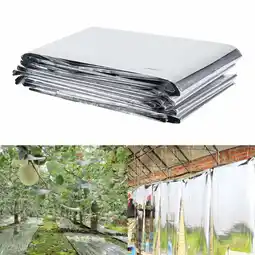 Walmart Tebru Silver Reflective Mylar Film 210x 120 cm Garden Greenhouse Covering Foil Sheets, reflective offer