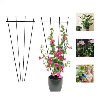 Walmart ZOUYUE 15.75 x 7.48 Green Iron Round Plant Trellis (2 Count) offer