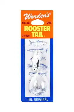 Walmart Yakima Bait Worden's Rooster Tail, Inline Spinnerbait Fishing Lure, White Dalmation, 1/8 oz offer