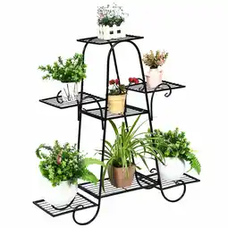 Walmart Gymax 7 Tier Plant Stand Metal Shelf Multilayer Potted Display Rack Patio Garden offer