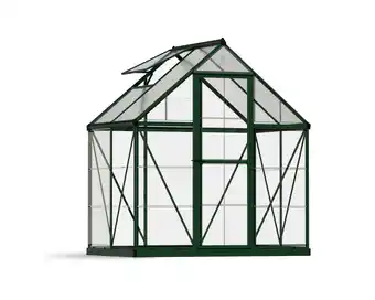 Walmart Palram - Canopia Hybrid 6' x 4' Polycarbonate/Aluminum Walk-In Greenhouse – Green - with Roof Vent offer