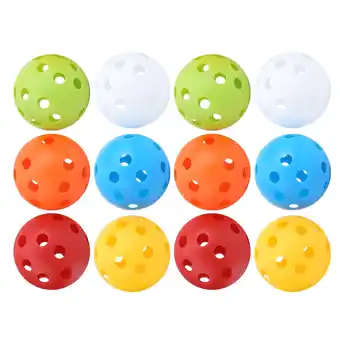 Walmart 72 Hollow Golf Practice Balls - 26 Holes Design for Airflow, Ideal for Swing Training offer