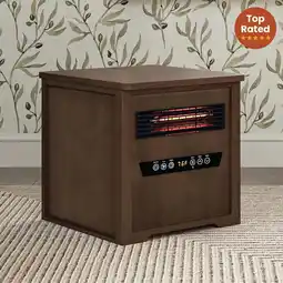 Walmart Country Living Infrared Portable Rolling Space Heater with Birchwood Grain Finish offer