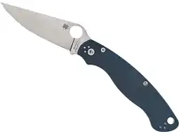 Walmart Spyderco Military 2 Pocket Knife 4 Drop Point CPM-SPY27 Satin Blade G-10 Handle Blue offer