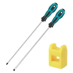 Walmart 2Pcs 12 Inch Long Slotted and Screwdriver Set Magnetic Screwdriver with Rubber Handle offer