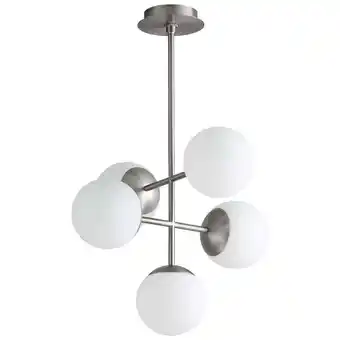 Walmart 3-680-24-Oxygen Lighting-Nebula - 16.75 Inch 30W 5 LED Pendant-Satin Nickel Finish offer