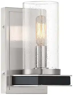 Walmart Minka Lavery 1051 Coles Crossing 8 Tall Wall Sconce - Coal with Brushed Nickel offer