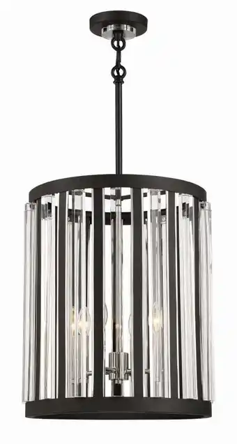 Walmart Minka Lavery 5497 Majestic Splendor 4 Light 19 Wide Pendant - Polished Nickel / Sand Coal offer