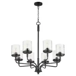 Walmart Quorum International 617-8 Starky 8 Light 31 Wide Chandelier - Black offer