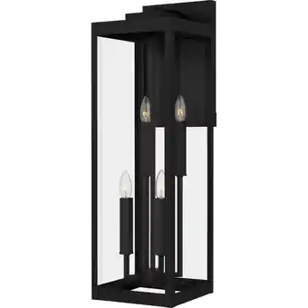 Walmart Quoizel Westover 4-Light Earth Black Outdoor Wall Lantern offer