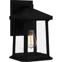 Walmart Quoizel Satterfield 1-Light Matte Black Outdoor Wall Lantern offer