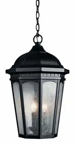 Walmart Kichler 9539 Courtyard 22 Tall 3 Light Outdoor Lantern Pendant - Black offer