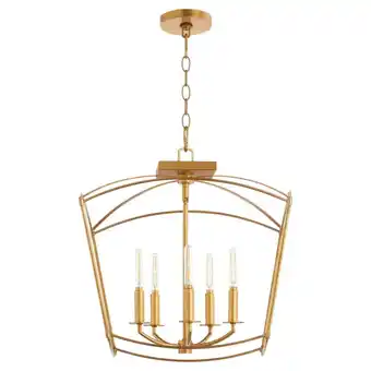 Walmart Quorum International 2812-18 Mantle 5 Light 19 Wide Pendant - Gold offer