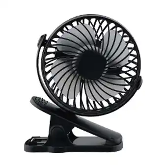 Walmart Fnochy 5-Inch Diameter, 3-Speed, 360° Rotation, Clip-On Fan, ABS, Battery-Powered Desk Fan offer