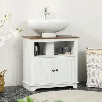 Walmart Modern Farmhouse Bathroom Sink Cabinet, Pedestal Sink Storage Cabinet offer